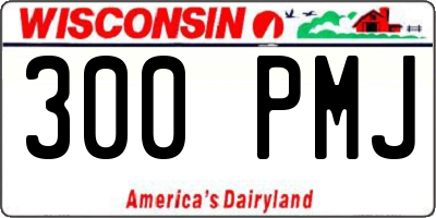 WI license plate 300PMJ