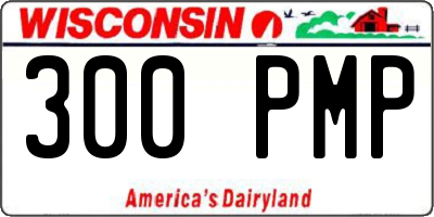 WI license plate 300PMP