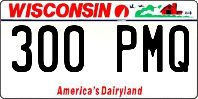 WI license plate 300PMQ