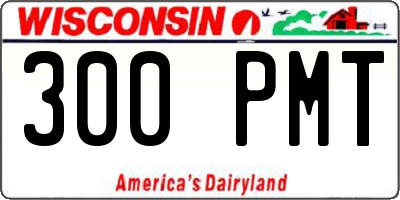 WI license plate 300PMT