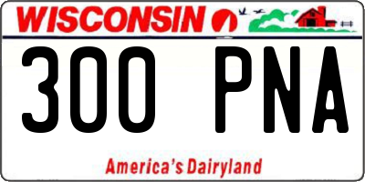WI license plate 300PNA
