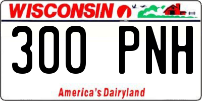 WI license plate 300PNH