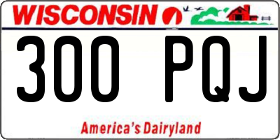 WI license plate 300PQJ