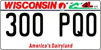 WI license plate 300PQO