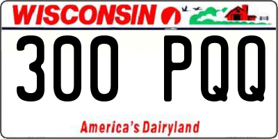 WI license plate 300PQQ