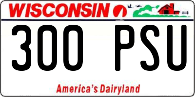 WI license plate 300PSU