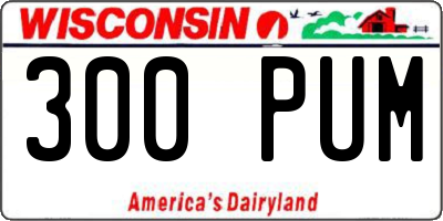 WI license plate 300PUM