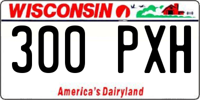 WI license plate 300PXH