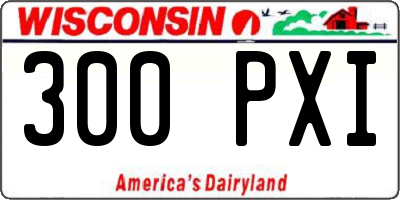WI license plate 300PXI