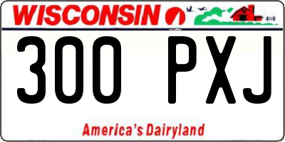 WI license plate 300PXJ