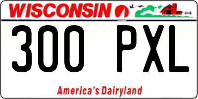 WI license plate 300PXL