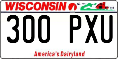 WI license plate 300PXU