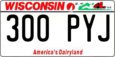WI license plate 300PYJ
