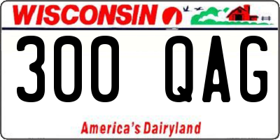 WI license plate 300QAG