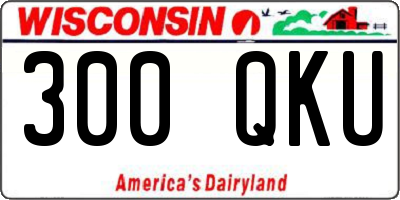 WI license plate 300QKU