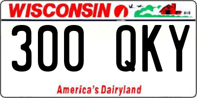 WI license plate 300QKY