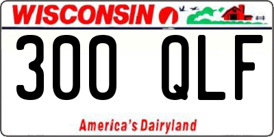 WI license plate 300QLF