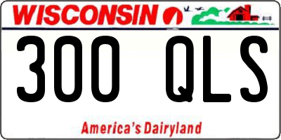WI license plate 300QLS