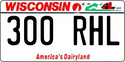 WI license plate 300RHL