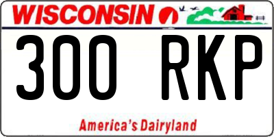 WI license plate 300RKP
