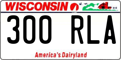 WI license plate 300RLA