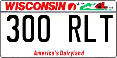 WI license plate 300RLT