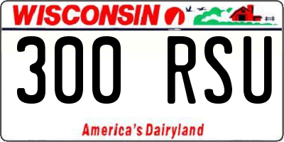 WI license plate 300RSU