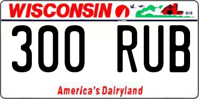 WI license plate 300RUB