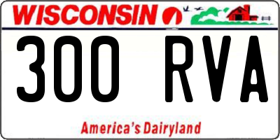 WI license plate 300RVA