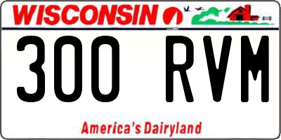 WI license plate 300RVM