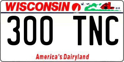 WI license plate 300TNC