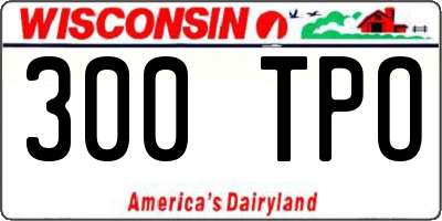 WI license plate 300TPO