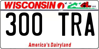 WI license plate 300TRA