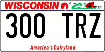 WI license plate 300TRZ