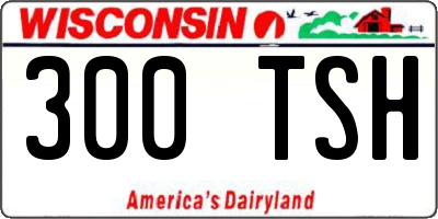 WI license plate 300TSH