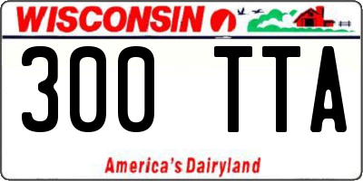WI license plate 300TTA