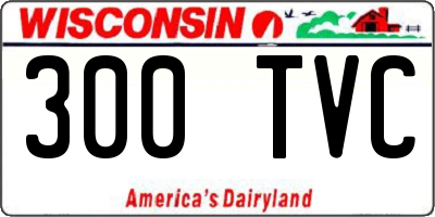 WI license plate 300TVC