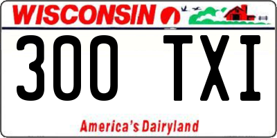 WI license plate 300TXI