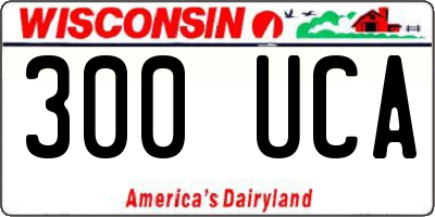WI license plate 300UCA