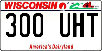 WI license plate 300UHT