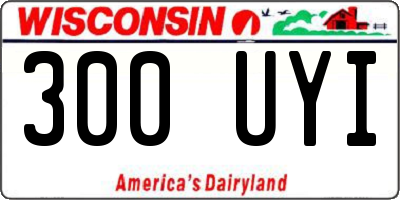 WI license plate 300UYI