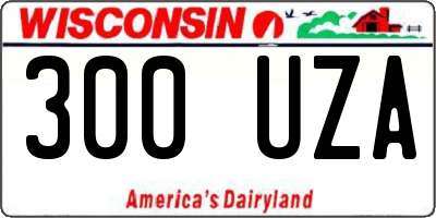WI license plate 300UZA