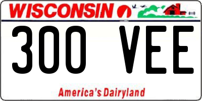 WI license plate 300VEE