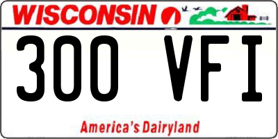 WI license plate 300VFI