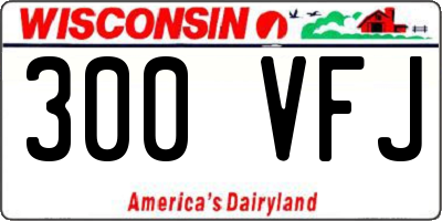 WI license plate 300VFJ
