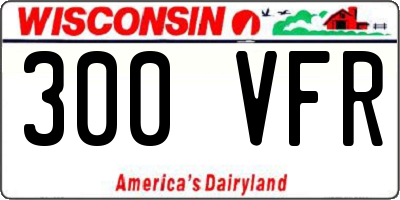 WI license plate 300VFR