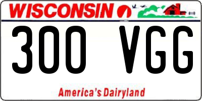 WI license plate 300VGG