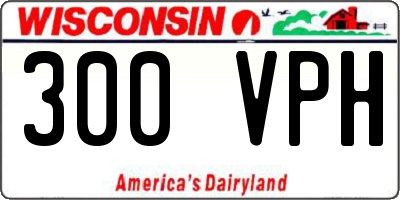 WI license plate 300VPH
