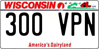WI license plate 300VPN