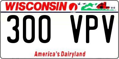 WI license plate 300VPV